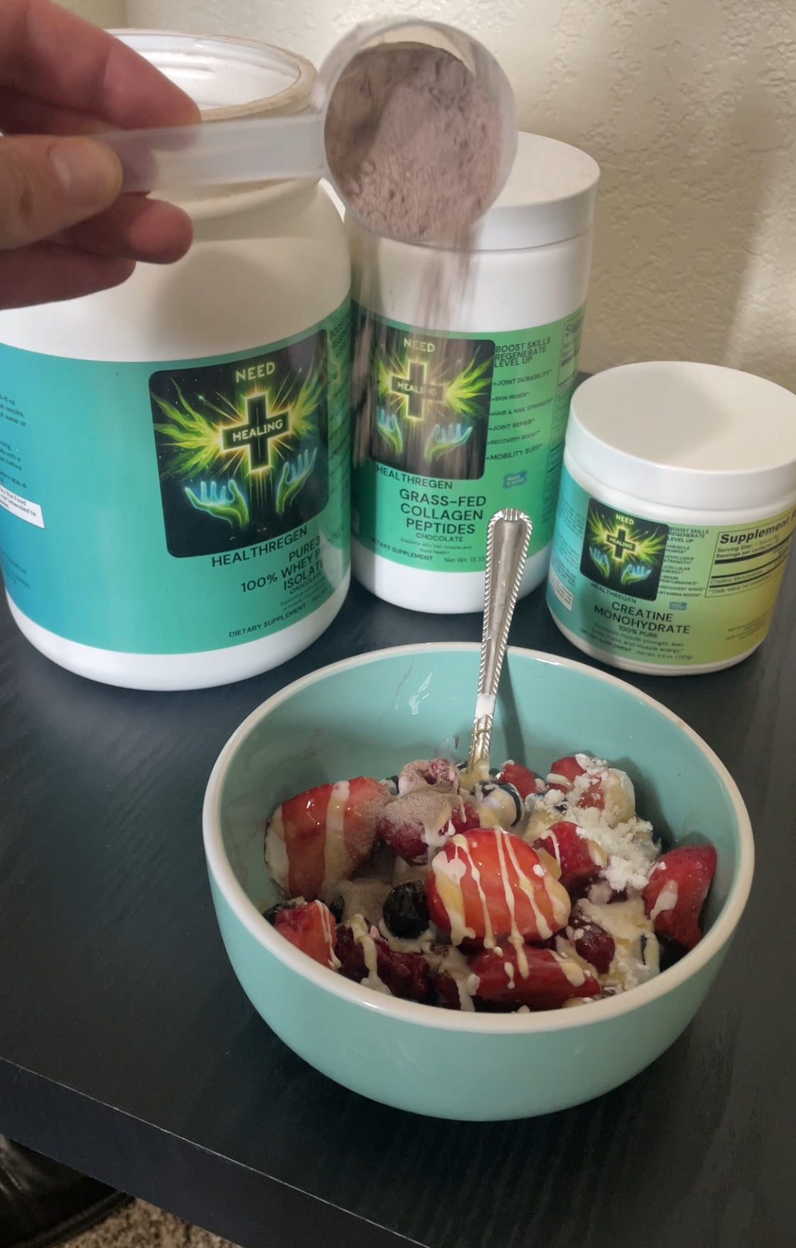 TISSUE REBUILD & POWER STACK: WHEY PROTEIN + CREATINE + COLLAGEN PEPTIDES