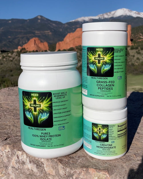 Creatine + Collagen Peptides + Pur3 Whey Protein (Chocolate) Stack