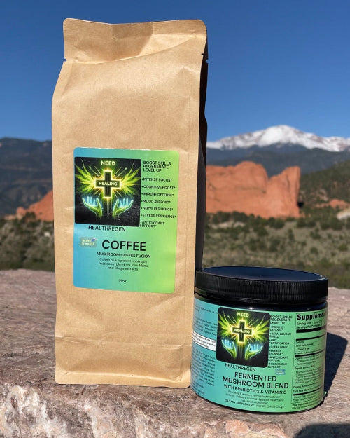 Mushroom Coffee Fusion + Fermented Mushroom Blend Stack