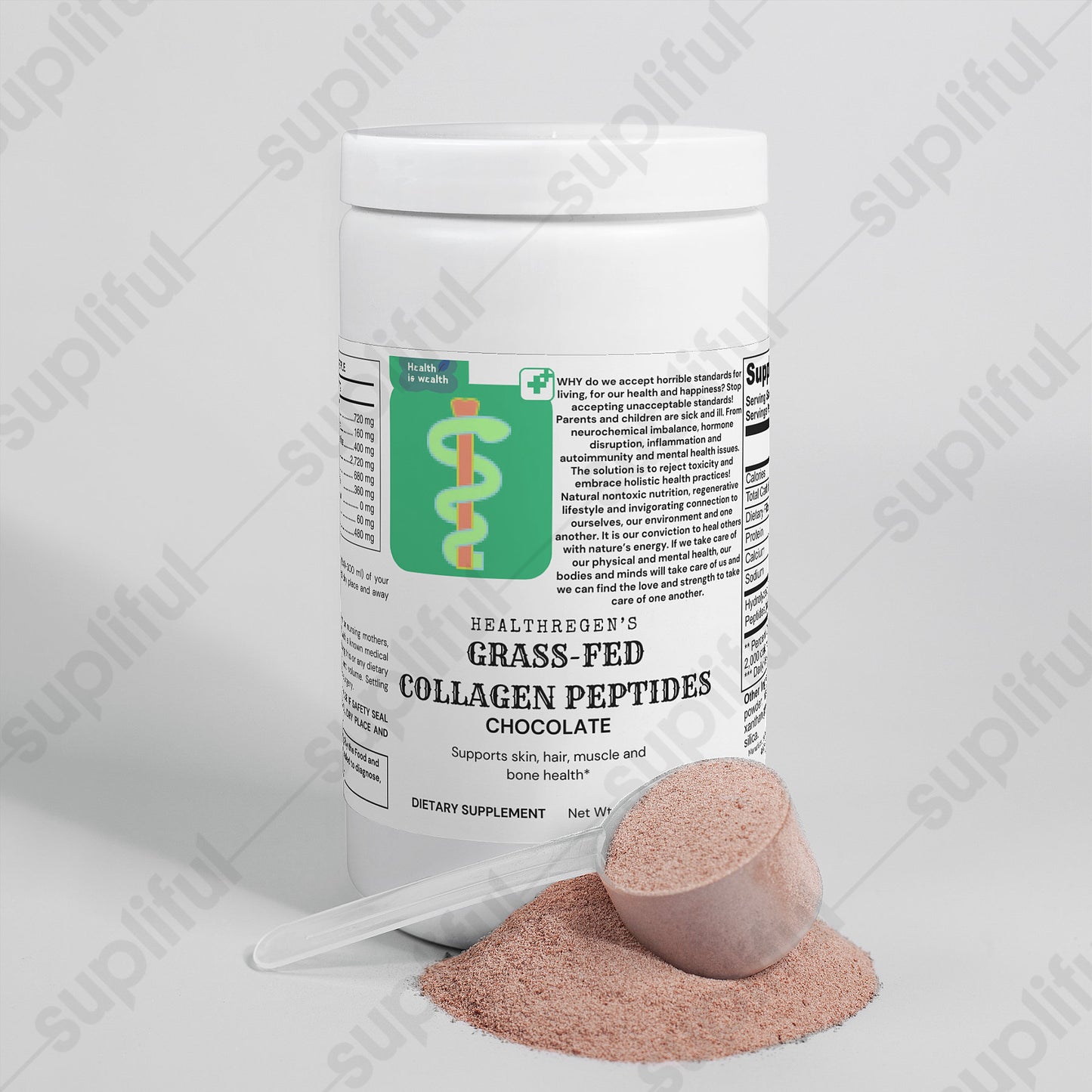 Grass-Fed Collagen Peptides Powder (Chocolate)