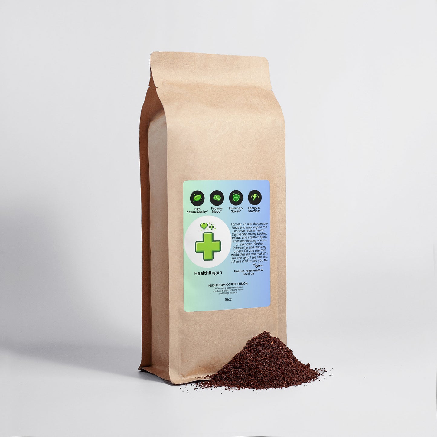 Mushroom Coffee Fusion - Lion’s Mane & Chaga 16oz